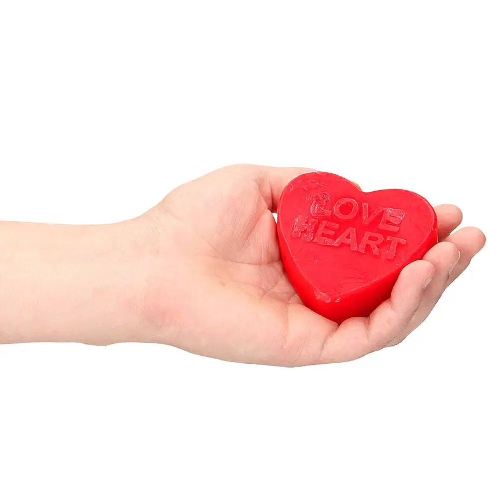 Shots love heart rose scented soap bar for sensual bathing - peaches and screams