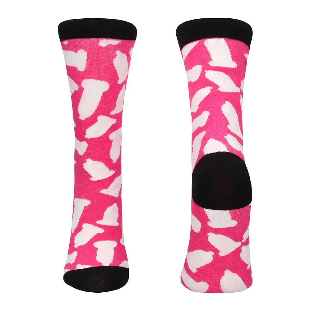 Shots pink sexy socks safety first uk size 36 to 41 - peaches and screams