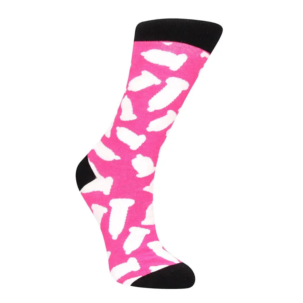 Shots sexy pink socks safety first uk size 42 to 46 - peaches and screams