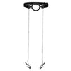 Shots silicone black o-ring bondage gag and nipple clamps - peaches and screams
