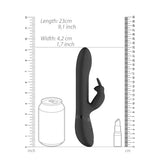 Shots silicone black rabbit vibrator with stimulating beads - peaches and screams