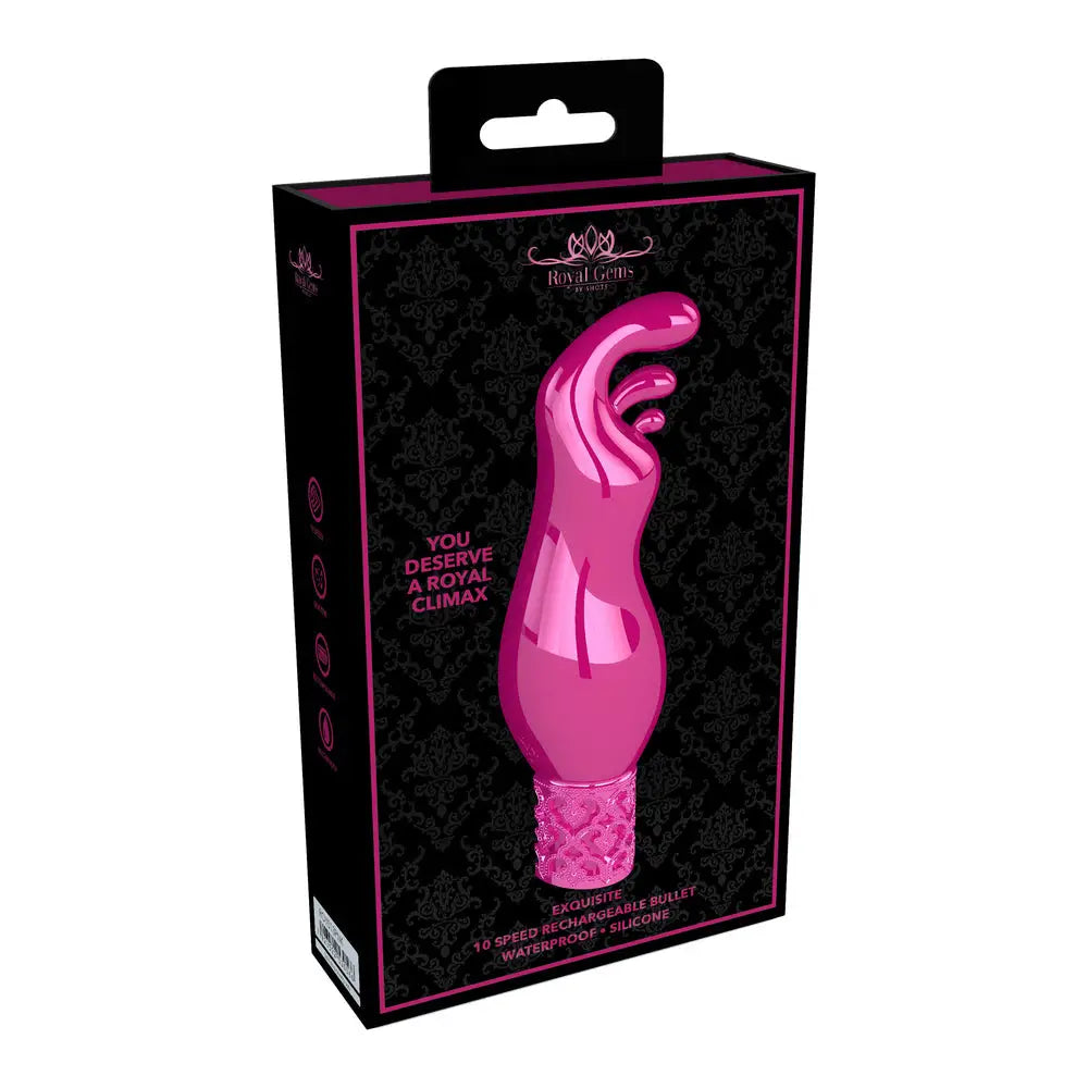 Shots silicone pink rechargeable mini bullet clit vibrator - peaches and screams