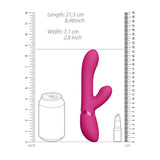 Shots silicone pink rechargeable rabbit triple action vibrator - peaches and screams