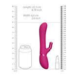 Shots silicone pink rechargeable rabbit with interchangeable heads - peaches and screams