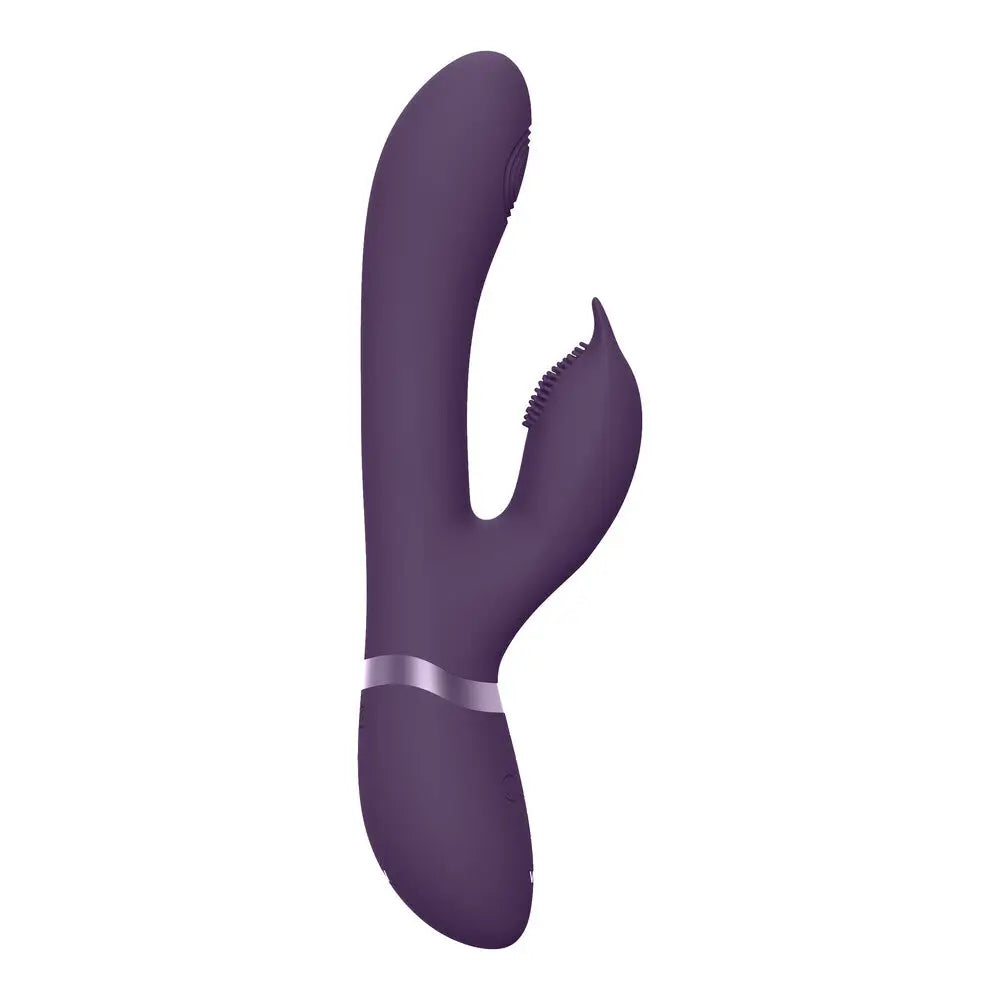 Shots silicone purple rechargeable rabbit triple action vibrator - peaches and screams