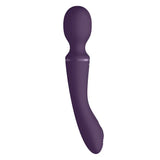 Shots silicone purple rechargeable wand massager double ended - peaches and screams