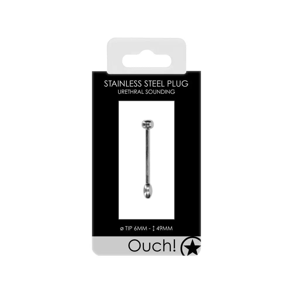 Shots stainless steel silver penis plug urethral sound - peaches and screams