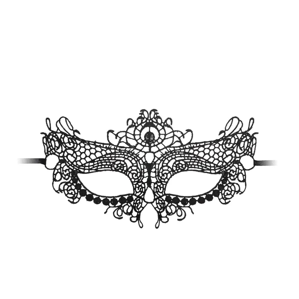 Shots toys black lace party eye mask for her - peaches and screams