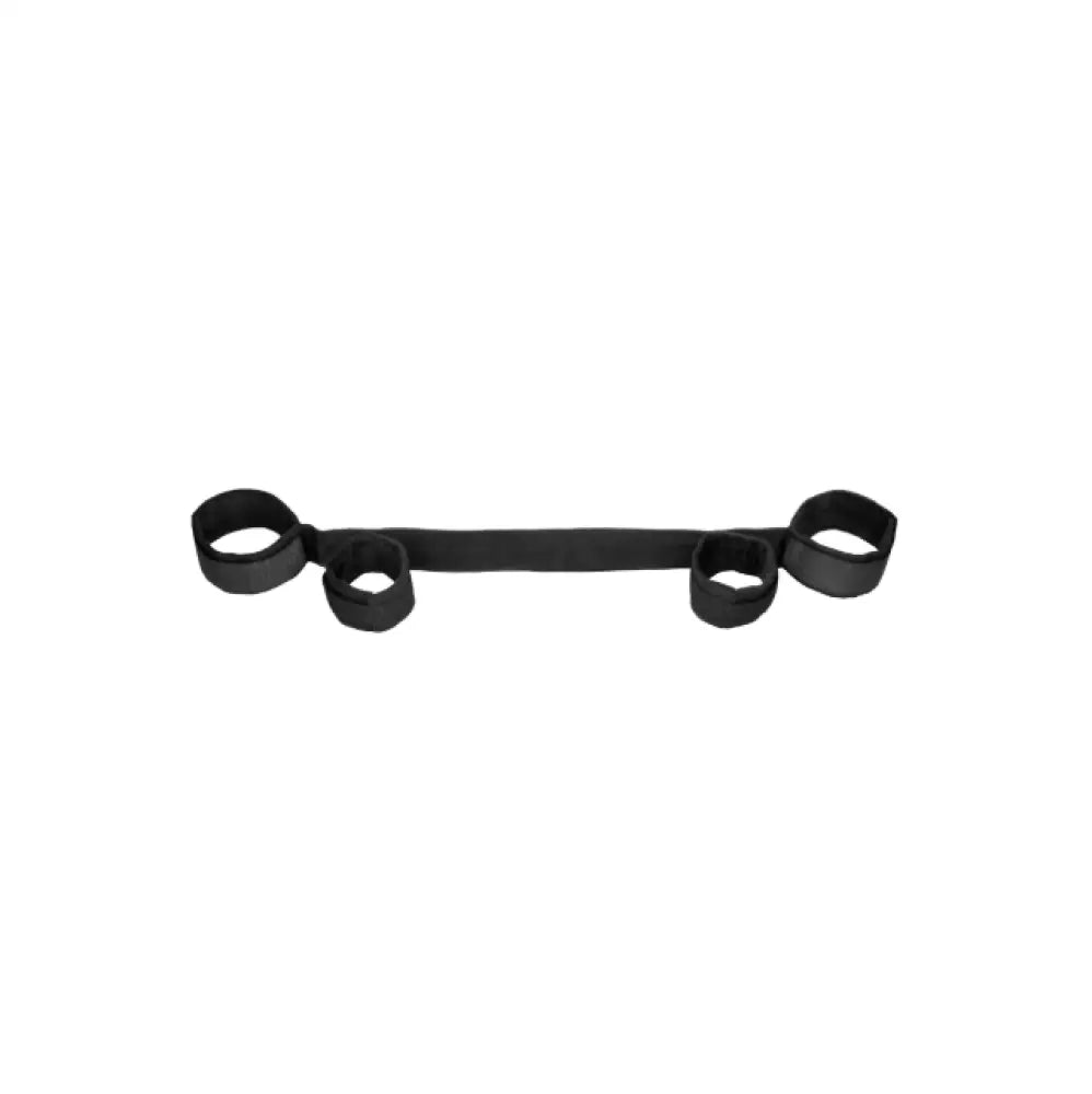 Shots toys black spreader bar with hand and ankle cuffs - peaches and screams