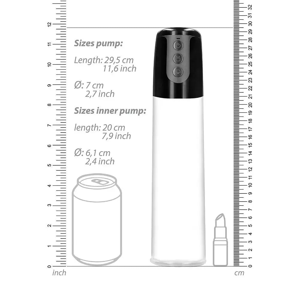 Shots toys clear automatic penis pump for men - peaches and screams