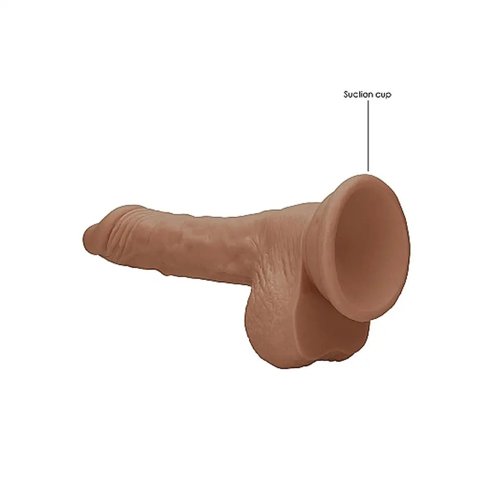 Shots toys flesh brown 10 inch realistic suction cup dildo - peaches and screams