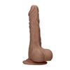 Shots toys flesh brown 10 inch realistic suction cup dildo - peaches and screams