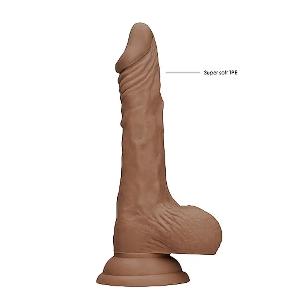 Shots toys flesh brown 10 inch realistic suction cup dildo - peaches and screams
