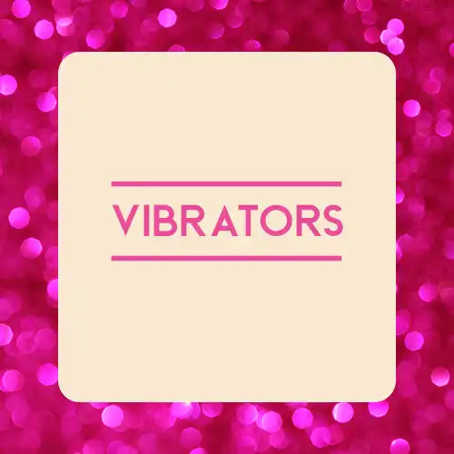 Sign or label displaying the word ’VIBRATORS’ in pink text on a light background.