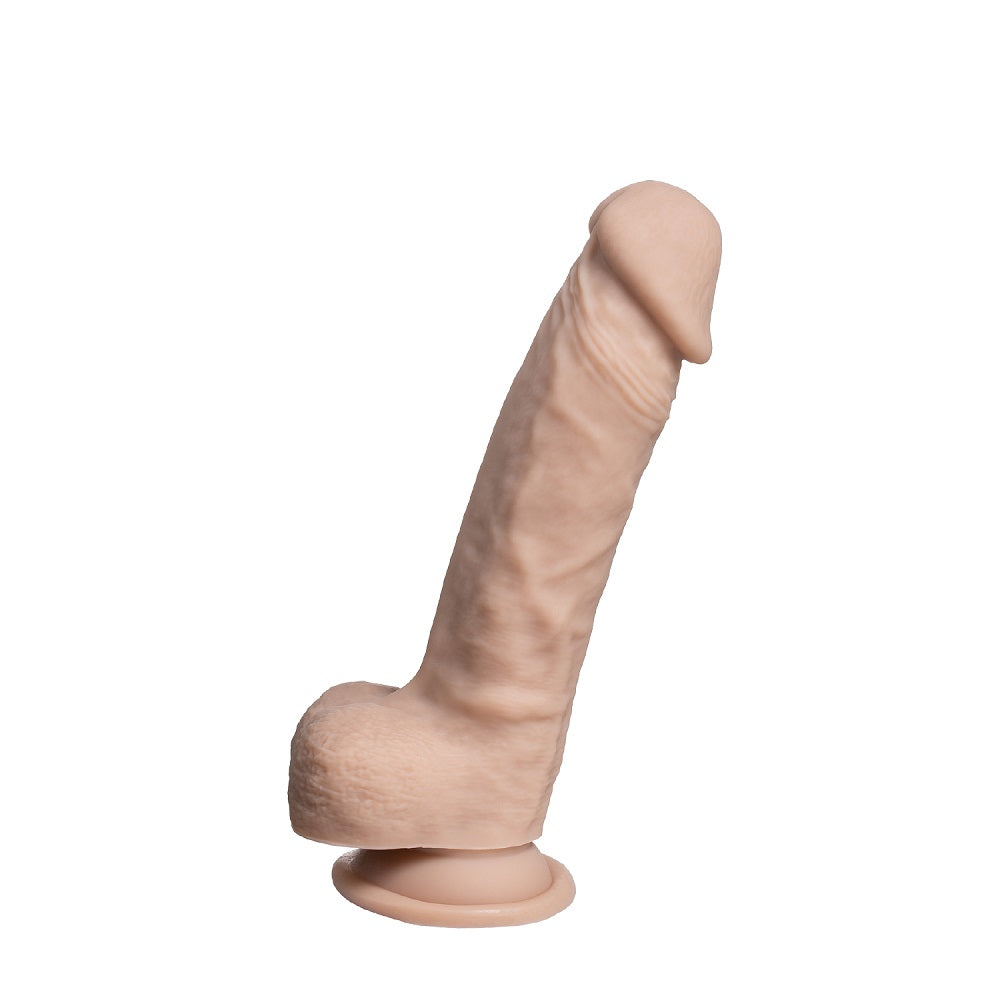 Silexd 7 inch liquid silicone dildo with suction cup - realistic dildos peaches and screams