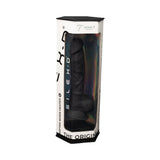 Silexd 7 inch realistic silicone dual density dildo with suction cup and balls black - realistic dildos peaches and screams