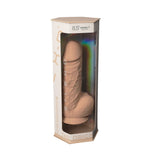 Silexd 8.5 inch realistic silicone dual density girthy dildo with suction cup with balls - realistic dildos peaches and screams