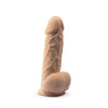 Silexd 8.5 inch realistic silicone dual density girthy dildo with suction cup with balls - realistic dildos peaches and screams