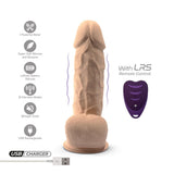 Silexd 8.5 inch remote dildo dual density super soft silicone - suction cup dildos peaches and screams