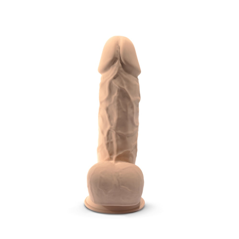 Silexd 8.5 inch remote dildo dual density super soft silicone - suction cup dildos peaches and screams