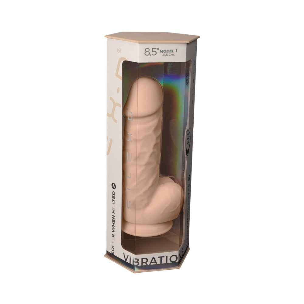 Silexd 8.5 inch remote dildo dual density super soft silicone - suction cup dildos peaches and screams