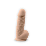 Silexd 8.5 inch remote dildo dual density super soft silicone - suction cup dildos peaches and screams