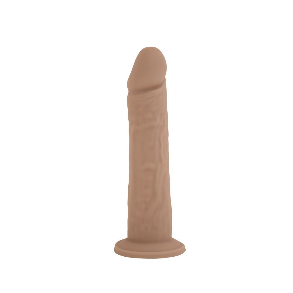 Silexd 8 inch realistic liquid silicone dildo with suction cup - realistic dildos peaches and screams
