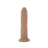 Silexd 8 inch realistic liquid silicone dildo with suction cup - realistic dildos peaches and screams