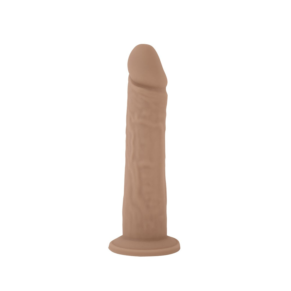 Silexd 8 inch realistic liquid silicone dildo with suction cup - realistic dildos peaches and screams