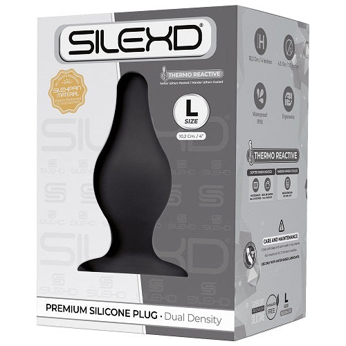 Silexd dual density tapered silicone butt plug large - butt plugs peaches and screams