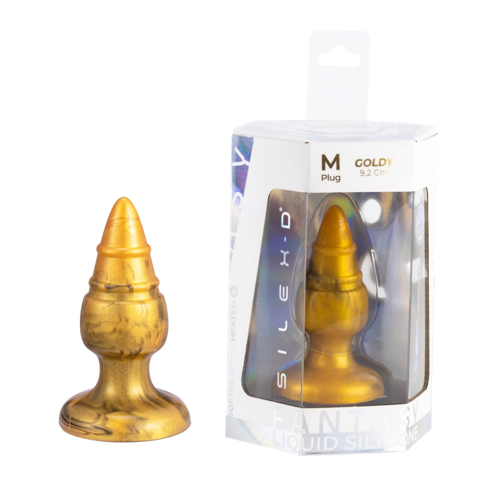 Silexd goldy medium silicone butt plug - butt plugs peaches and screams