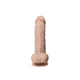 Silexd real skin 8 inch silicone dildo with balls - realistic dildos peaches and screams