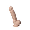 Silexd real skin 8 inch silicone dildo with balls - realistic dildos peaches and screams