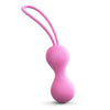Silicone pink kegel balls with string for pelvic training - peaches and screams