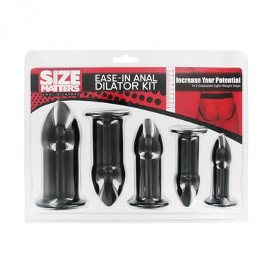 Size Matters Black Anal Dildo Kit For Beginners - Peaches and Screams