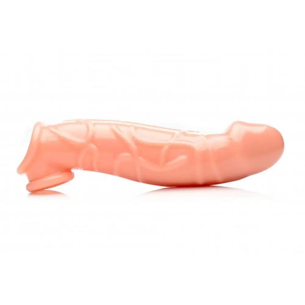 Size matters flesh pink 9 inch realistic veined penis sleeve - peaches and screams