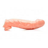 Size matters flesh pink 9 inch realistic veined penis sleeve - peaches and screams