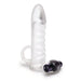 Size Up Clear Penis Vibrating 2 Inch Extender - Peaches and Screams