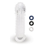 Size up clear textured 1.5 inch extender for added length - peaches and screams