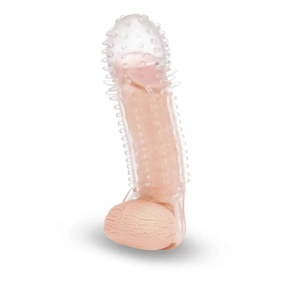 Size up clear textured 1.5 inch extender for added length - peaches and screams