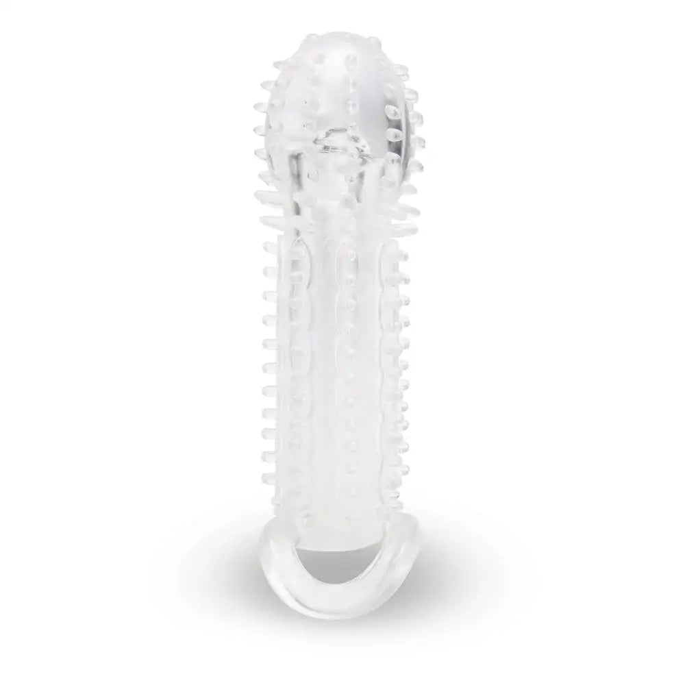 Size up clear textured 1.5 inch extender for added length - peaches and screams