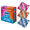 Skins assorted lubricated natural condoms 4 pack - peaches and screams