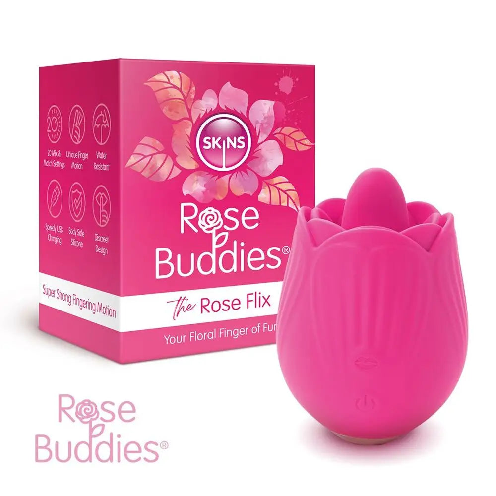 Skins pink silicone rechargeable clitoral massager - peaches and screams