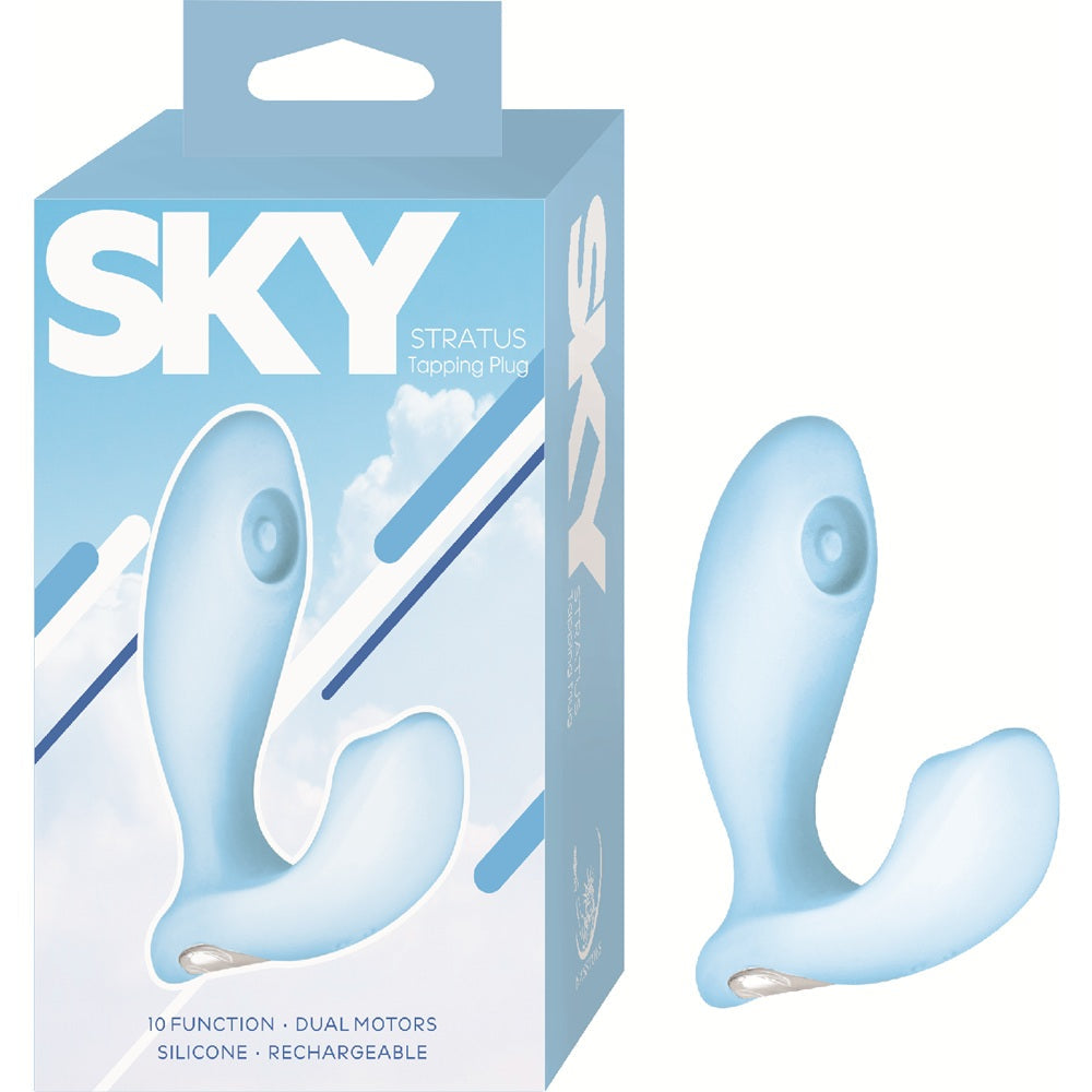 Sky stratus tapping plug dual motor vibrator - g-spot vibrators peaches and screams