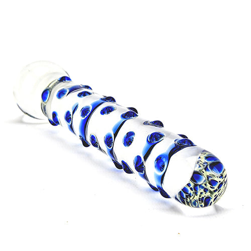 Spectrum nubby textured glass dildo - glass dildos peaches and screams