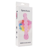 Spectrum ribbed glass dildo - glass dildos peaches and screams