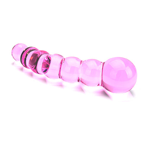 Spectrum ribbed glass dildo - glass dildos peaches and screams