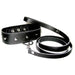 Sportsheets Black Leather Leash and Collar - Peaches and Screams