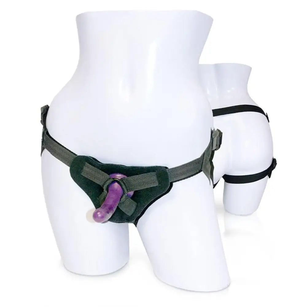 Sportsheets black strap-on kit with silicone dildo 5.25 inch - peaches and screams