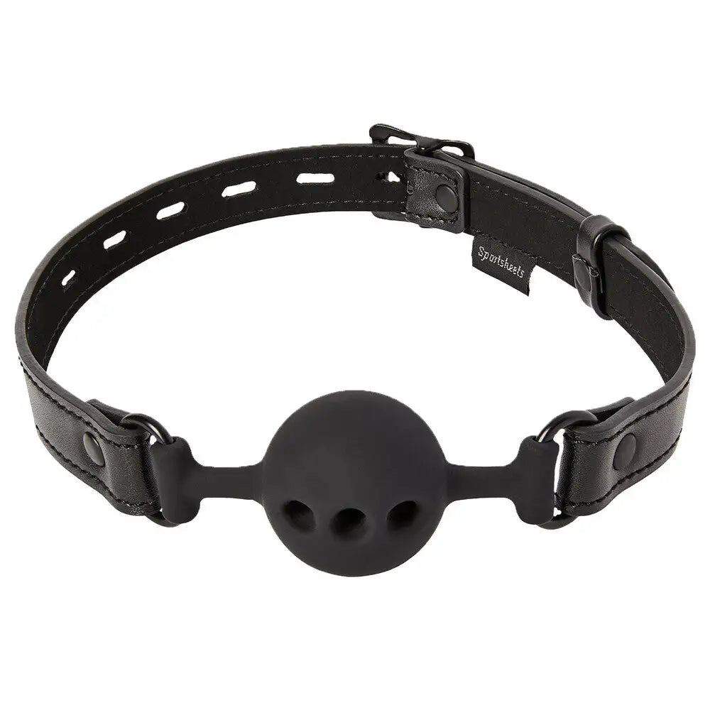 Sportsheets saffron silicone breathable ball gag with buckle - peaches and screams